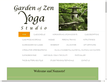 Tablet Screenshot of gardenofzenyoga.com